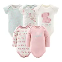 The Peanutshell 0-3m Floral Elephant Baby Unisex 30-pc. Baby Clothing Set