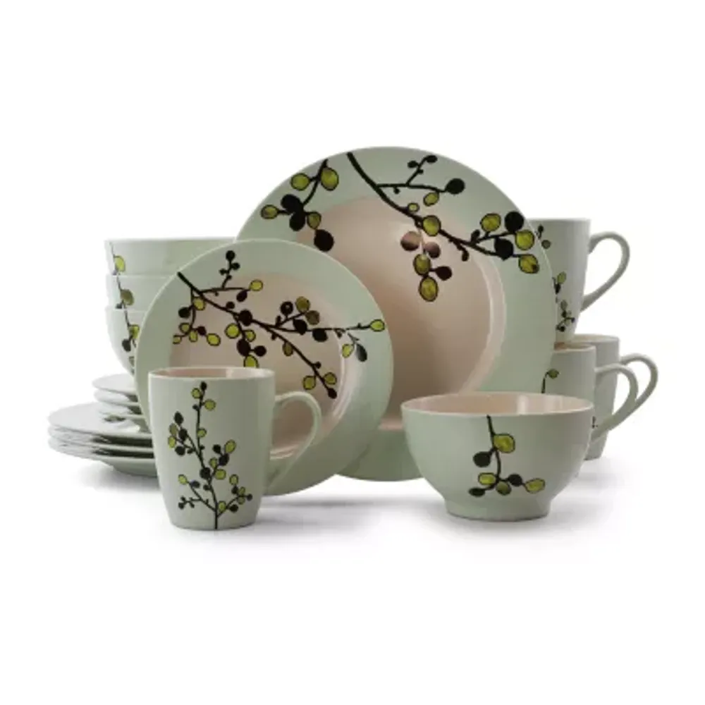 Elama Retro Bloom 16-pc. Stoneware Dinnerware Set