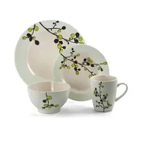 Elama Retro Bloom 16-pc. Stoneware Dinnerware Set