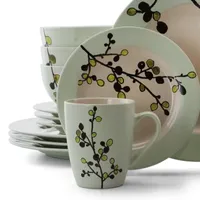 Elama Retro Bloom 16-pc. Stoneware Dinnerware Set