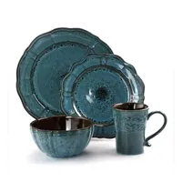 Elama Lavish 16-pc. Stoneware Dinnerware Set