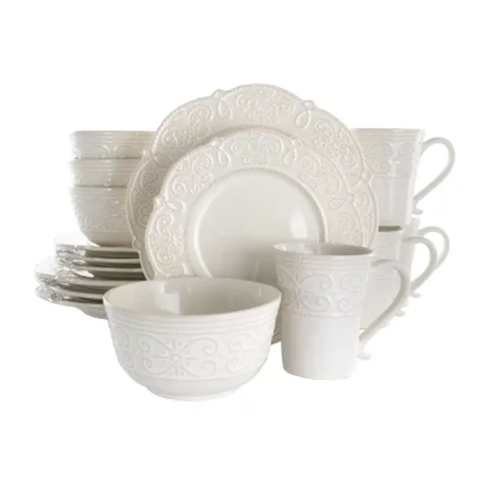 Elama Luna 16-pc. Stoneware Dinnerware Set