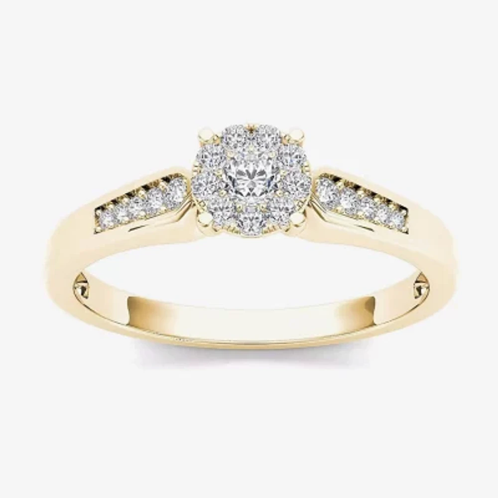 CT.T.W. Natural Diamond 10K Yellow Gold Engagement Ring