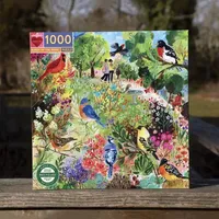 Eeboo Piece And Love Birds In The Park 1000 Piece Adult Square Jigsaw Puzzle Puzzle