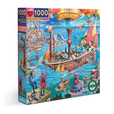 Eeboo Steampunk Airship 1000 Pc Square Puzzle Puzzle