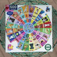 Eeboo Piece And Love Dogs Of The World 500 Piece Round Family Jigsaw Puzzle Puzzle