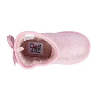 Olivia Miller Toddler Girls Bow Slipper Flat Heel Winter Boots