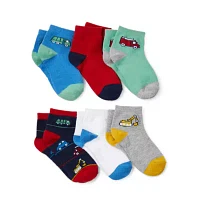 Okie Dokie Toddler Boys 6 Pair Quarter Ankle Socks