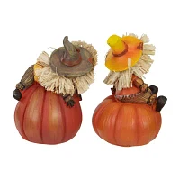 Northlight 2-pc. Scarecrow On A Pumpkin Figures Thanksgiving Tabletop Decor