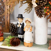 Northlight 9" Praying Pilgrim Children Fall Figures 2-pc. Christmas Tabletop Decor