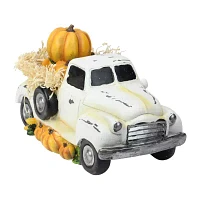 Northlight "11.25"" Truck Full Of Pumpkins And Hay Figure" Thanksgiving Tabletop Decor