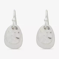 a.n.a Silver Tone Hammered Drop Earrings