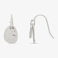 a.n.a Silver Tone Hammered Drop Earrings