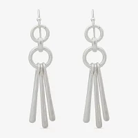 a.n.a Silver Tone Fringe Drop Earrings