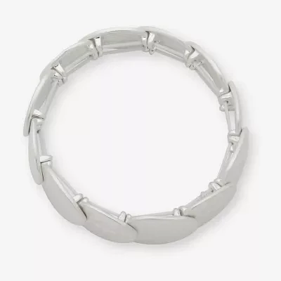 a.n.a Silver Tone Hammered Stretch Bracelet