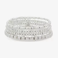 a.n.a Silver Tone 4-pc. Stretch Bracelet