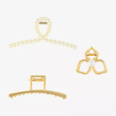 Bijoux Bar Gold Tone 3-pc. Claw Hair Clip