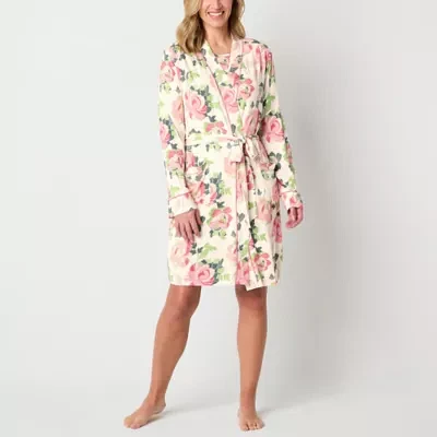 Liz Claiborne Cool and Calm Womens Long Sleeve Knee Length Robe
