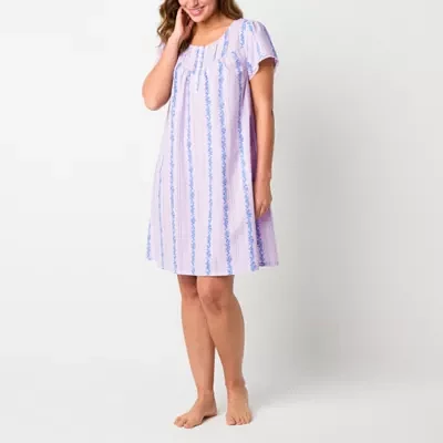 Adonna Womens Short Sleeve Scoop Neck Nightgown