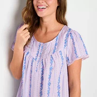 Adonna Womens Short Sleeve Scoop Neck Nightgown