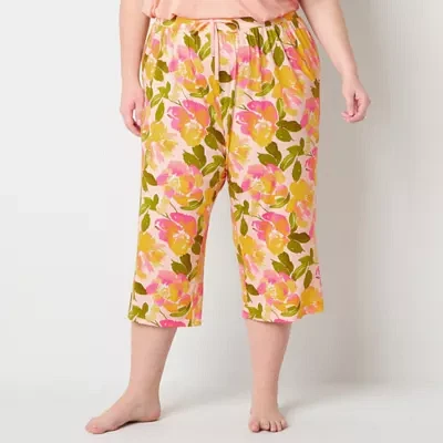 Sleep Chic Pajama Capri Pants Plus