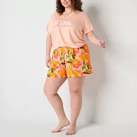 Sleep Chic Womens Plus Pajama Shorts