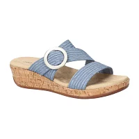 Easy Street Womens Mina Wedge Sandals