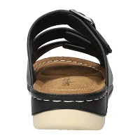 Easy Street Womens Pinterry Slide Sandals