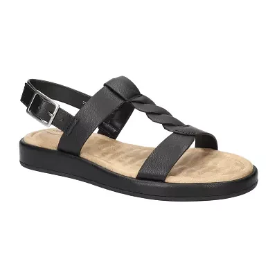 Easy Street Womens Tampa Adjustable Strap Flat Sandals