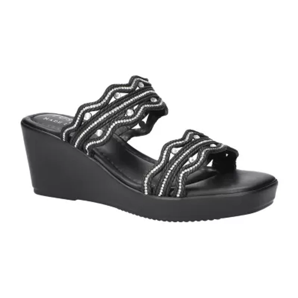 Easy Street Womens Selva Wedge Sandals