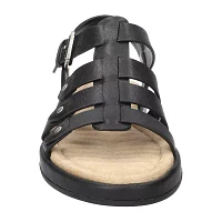 Easy Street Womens Chirp Adjustable Strap Flat Sandals