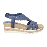 Easy Street Womens Fran Wedge Sandals