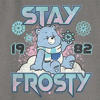 Juniors Care Bears Stay Frosty Sweatshirt Womens Crew Neck Long Sleeve