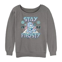 Juniors Care Bears Stay Frosty Sweatshirt Womens Crew Neck Long Sleeve