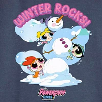 Juniors Powerpuff Girls Winter Rocks Sweatshirt Womens Crew Neck Long Sleeve