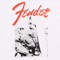 Juniors Fender Oversized Tee Womens Crew Neck Short Sleeve Graphic T-Shirt