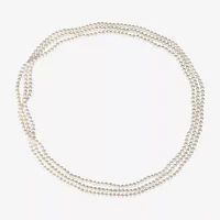 Womens White Cultured Freshwater Pearl Strand Necklace