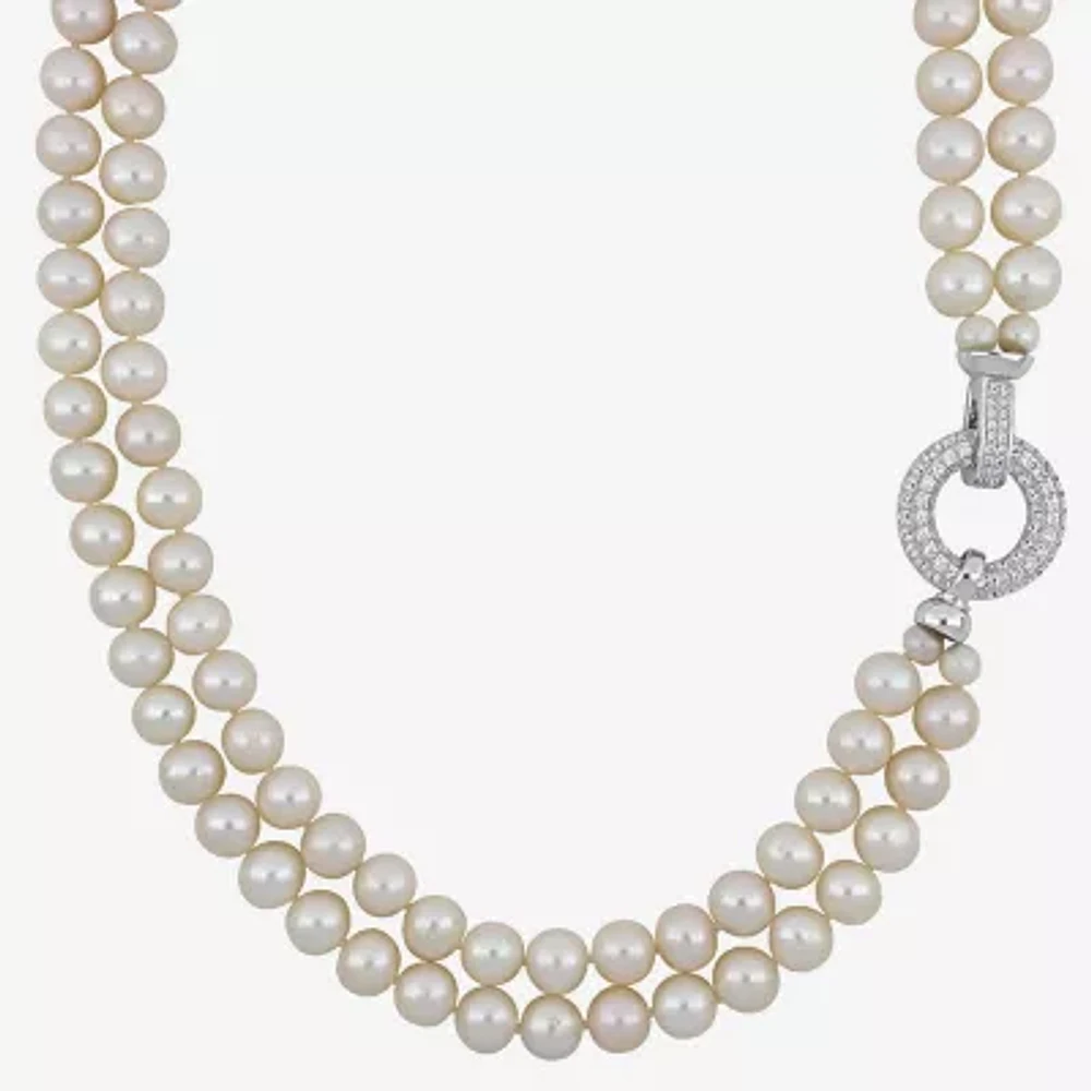 Womens White 17 Inch Strand Necklace