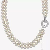 Womens White 17 Inch Strand Necklace