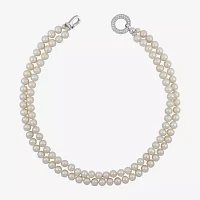 Womens White 17 Inch Strand Necklace
