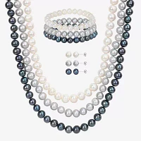 White Cultured Freshwater Pearl Sterling Silver 7-pc. Jewelry Set