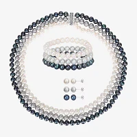 White Cultured Freshwater Pearl Sterling Silver 7-pc. Jewelry Set