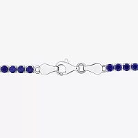 Gemstone Sterling Silver 7.25 Inch Tennis Bracelet