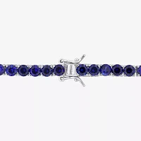 Gemstone Sterling Silver 7.25 Inch Tennis Bracelet