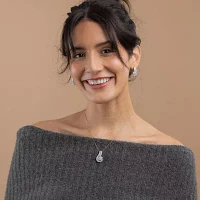 Diamond Blossom (G / Si2) Womens 2 CT. T.W. Lab Grown White 10K Gold 18 Inch Pendant Necklace
