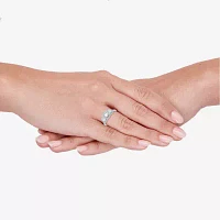 Love Lives Forever (H-I / Si1-Si2) Womens 1 CT. T.W. Lab Grown White Diamond 10K Gold Side Stone 3-Stone Engagement Ring