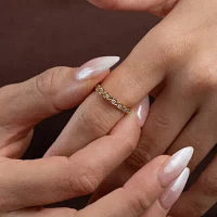 (H / I1) 1/6 CT. T.W. Lab Grown White Diamond 10K Gold Wedding Band