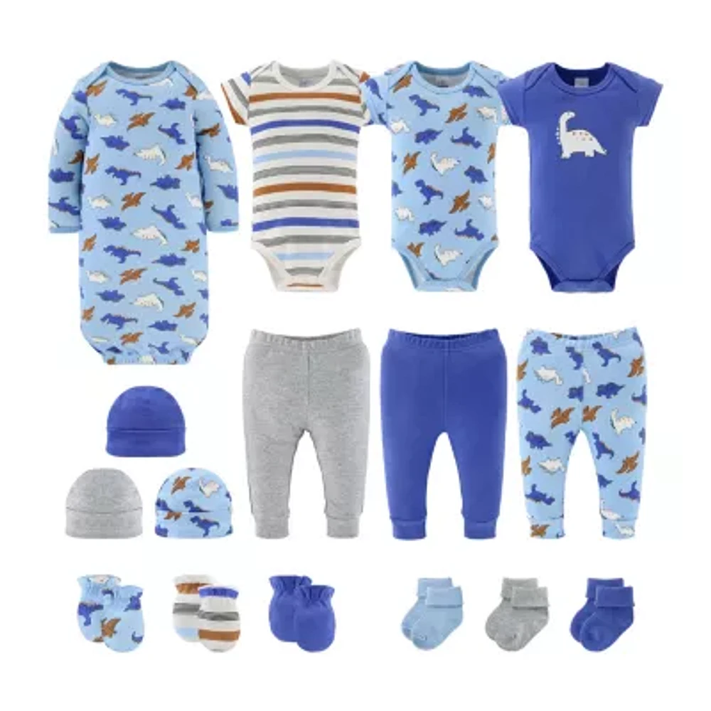 The Peanutshell Blue Dino Baby Boys 16-pc. Baby Clothing Set