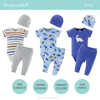 The Peanutshell Blue Dino Baby Boys 16-pc. Baby Clothing Set