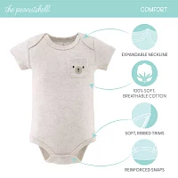 The Peanutshell Neutral Safari Baby Unisex 7-pc. Short Sleeve Bodysuit